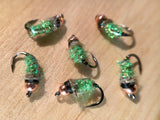 Livin' Free Caddis Larva 🐛 Icy Green [Pack of 6]