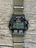 Classic Men's Timex Ironman Watch - Orange/Black ⌚ Khaki Nato Strap
