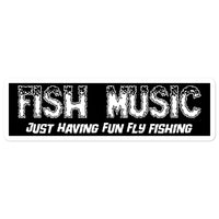 B&W Fish Music Sticker