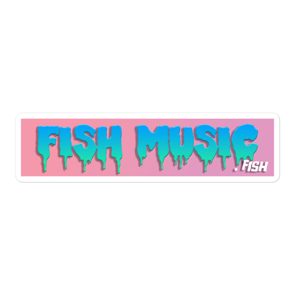 FishMusic.fish Sticker - Pink/Blue